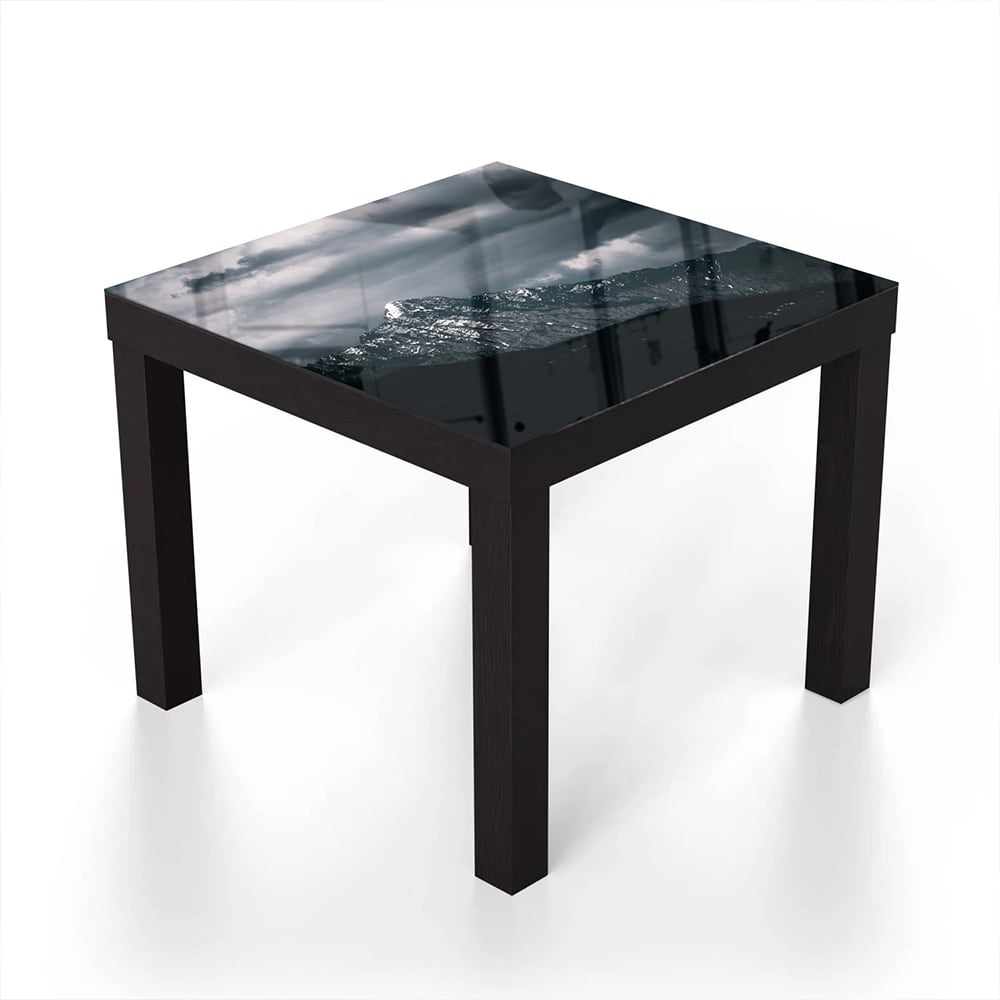 Salontafel 55x55 - Gehard Glas - Donkere Bergtoppen