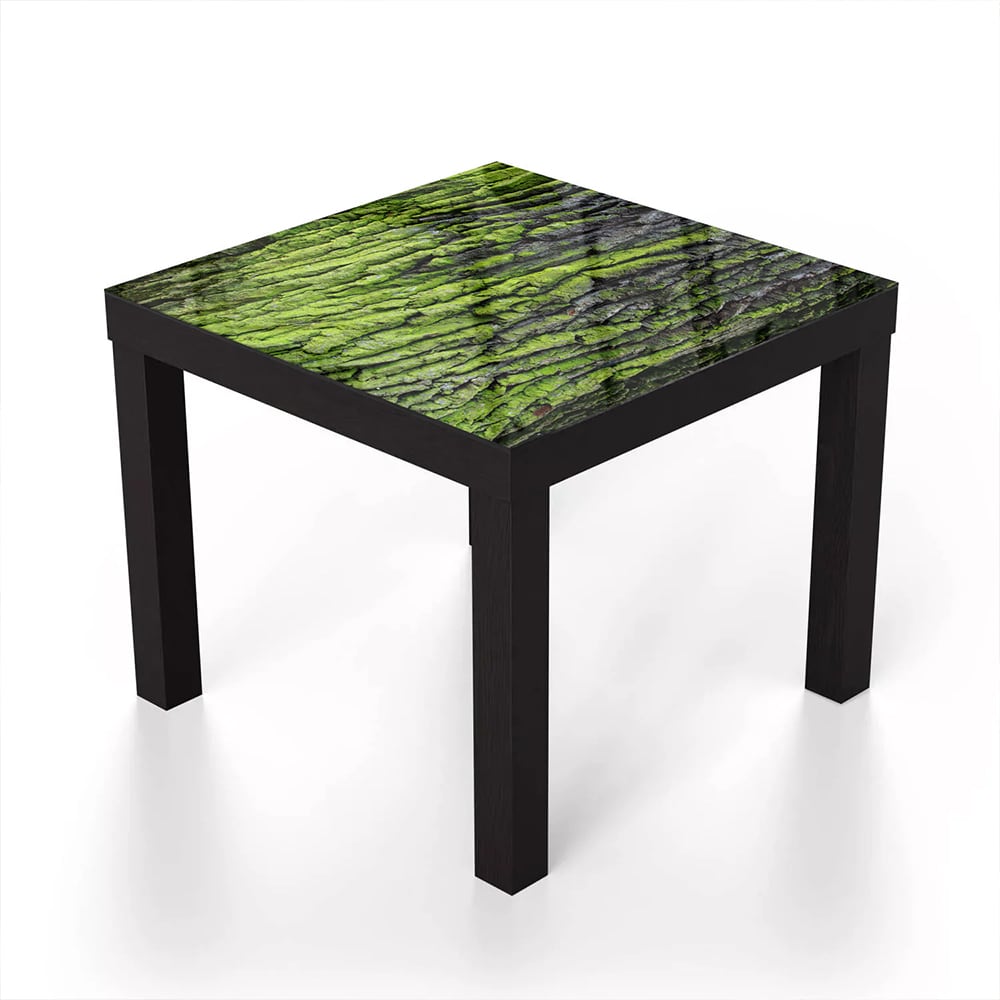 Salontafel 55x55 - Gehard Glas - Groene Schors Textuur