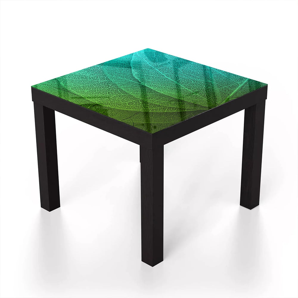 Salontafel 55x55 - Gehard Glas - Bladeren in detail