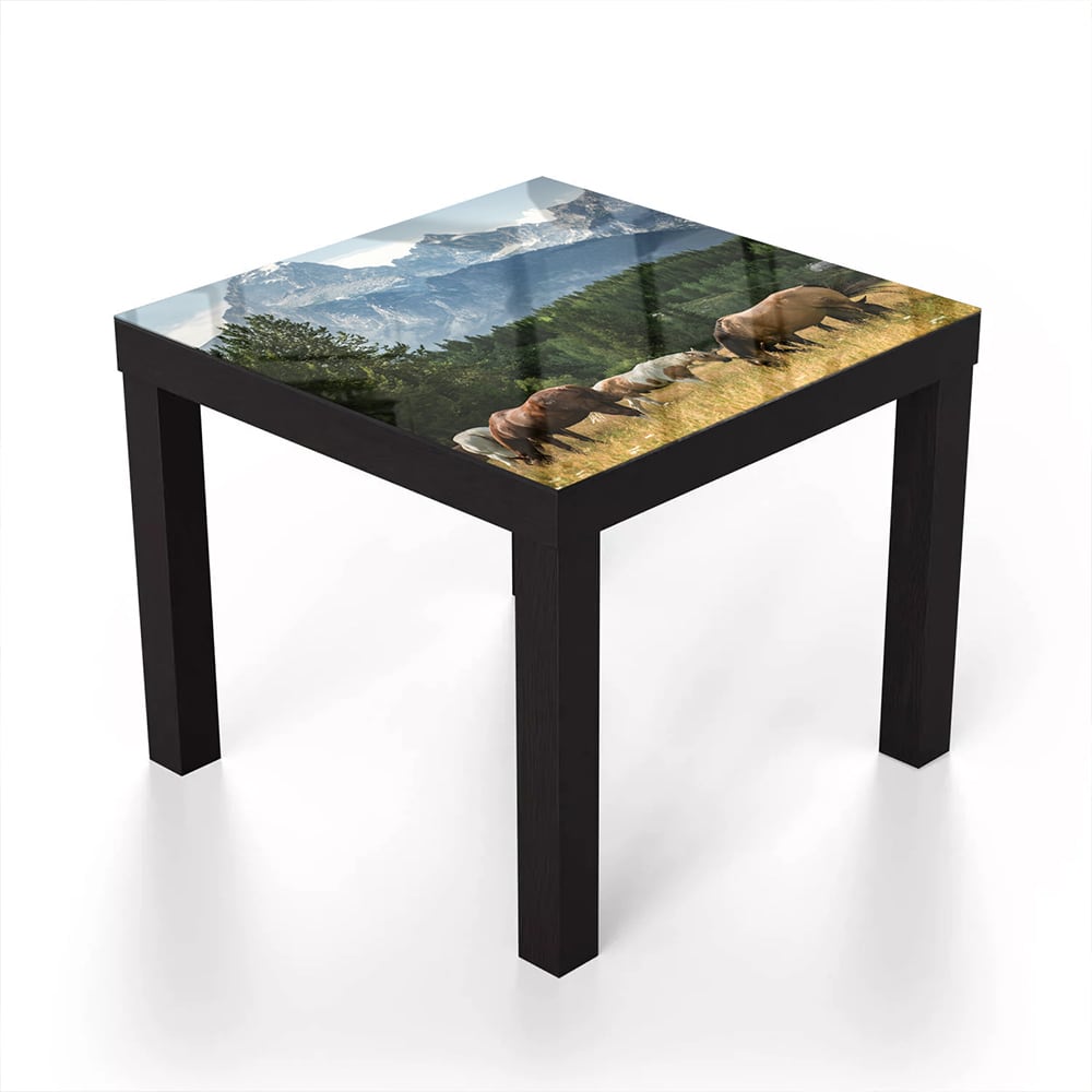 Salontafel 55x55 - Gehard Glas - Grazende Paarden