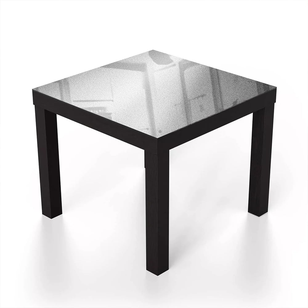 Salontafel 55x55 - Gehard Glas - Zilveren Matte Textuur