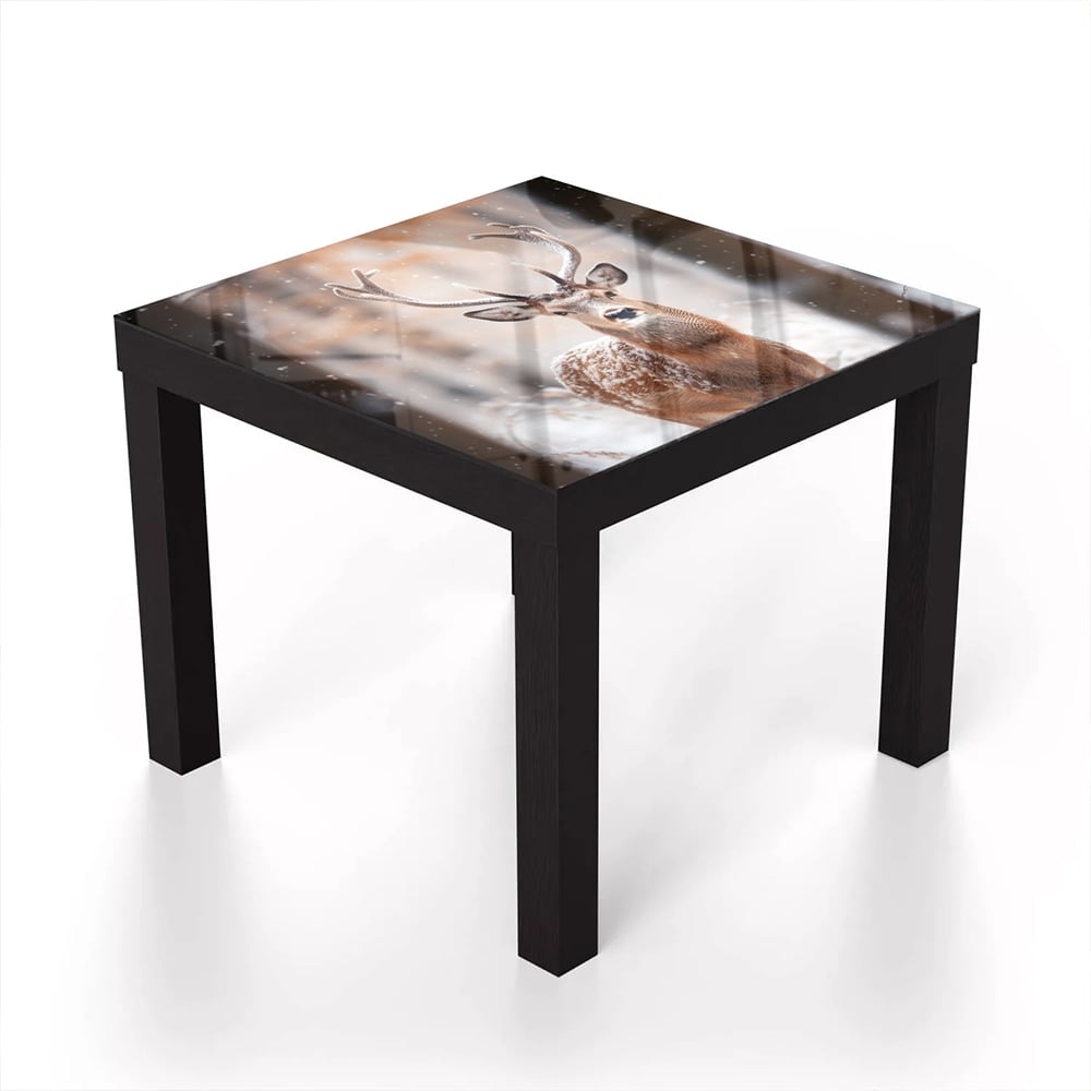 Salontafel 55x55 - Gehard Glas - Hert in de Winter