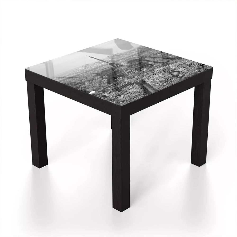 Salontafel 55x55 - Gehard Glas - Parijs in Zwart-Wit vanuit de Lucht