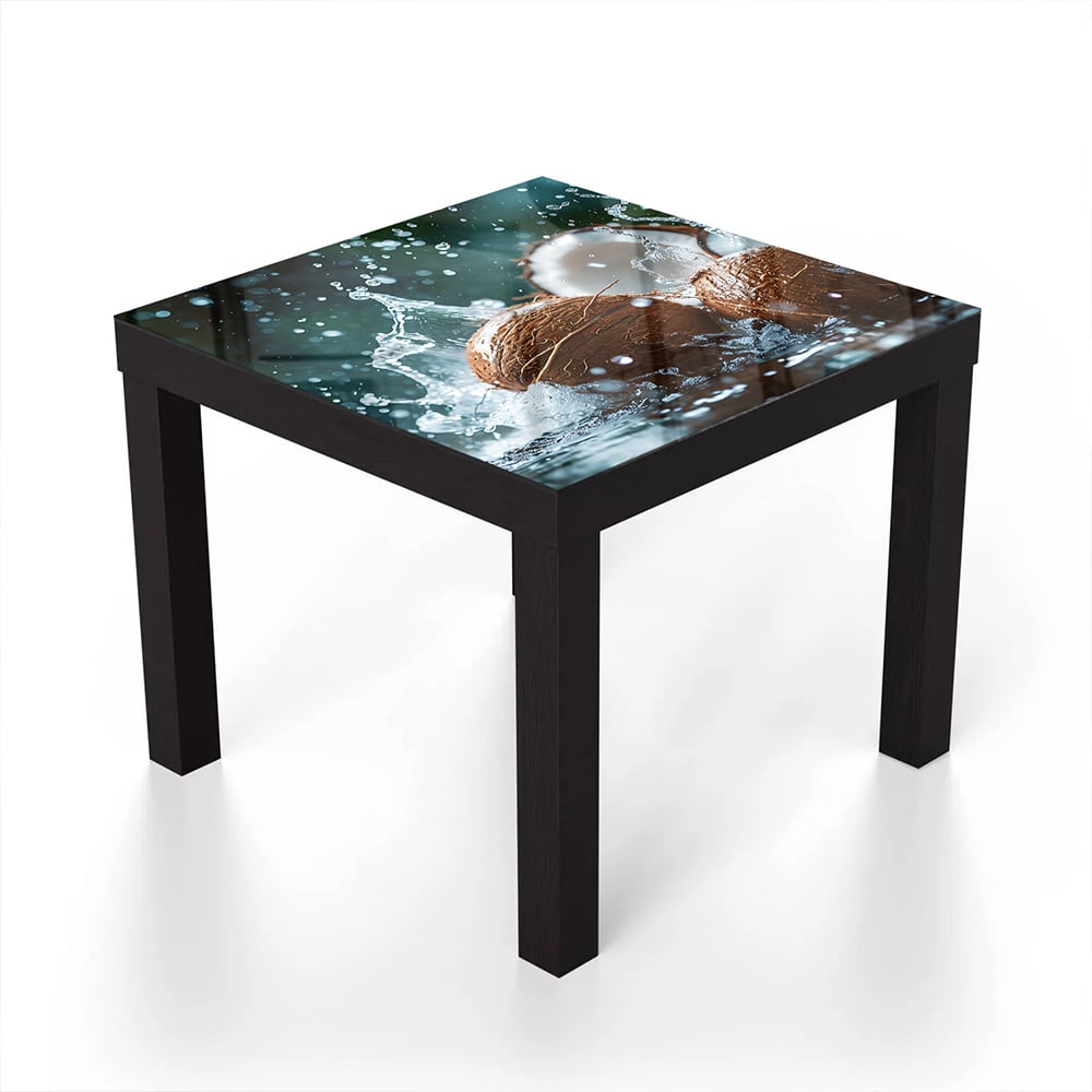 Salontafel 55x55 - Gehard Glas - Kokos Splash