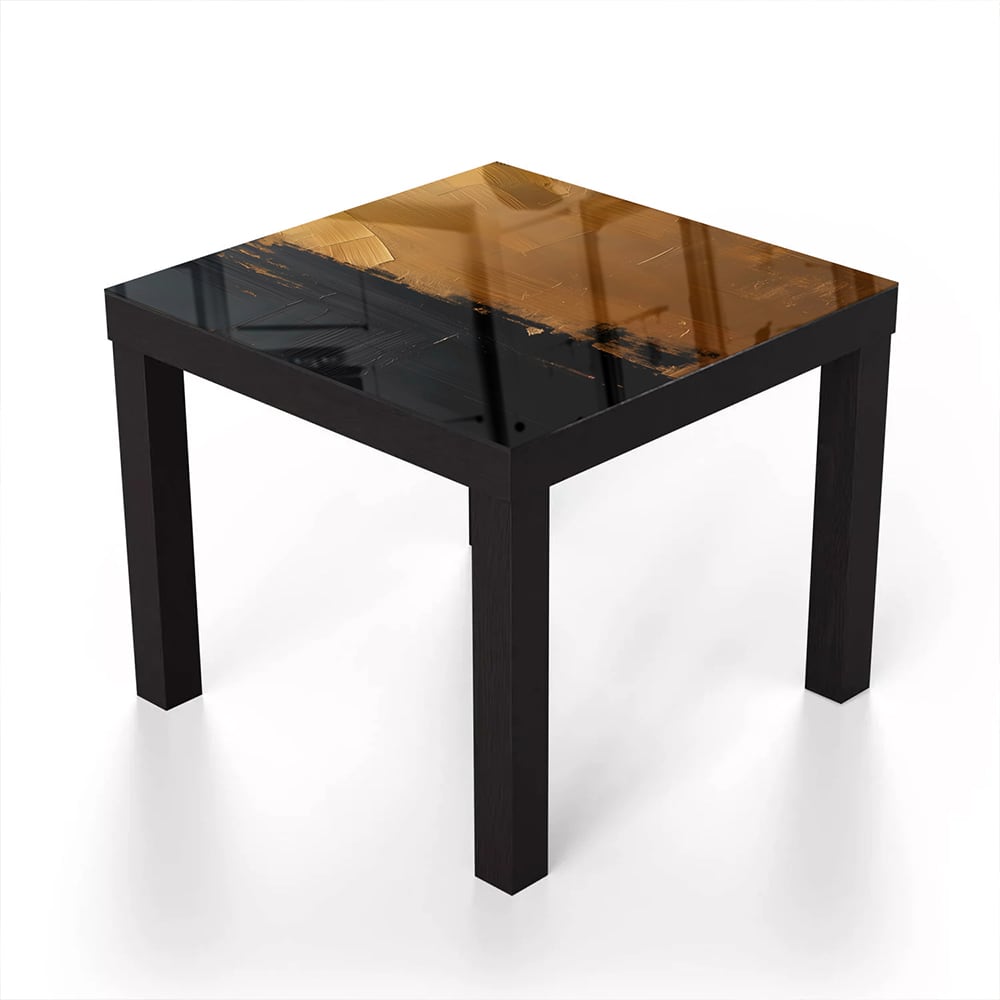 Salontafel 55x55 - Gehard Glas - Gouden Stroken