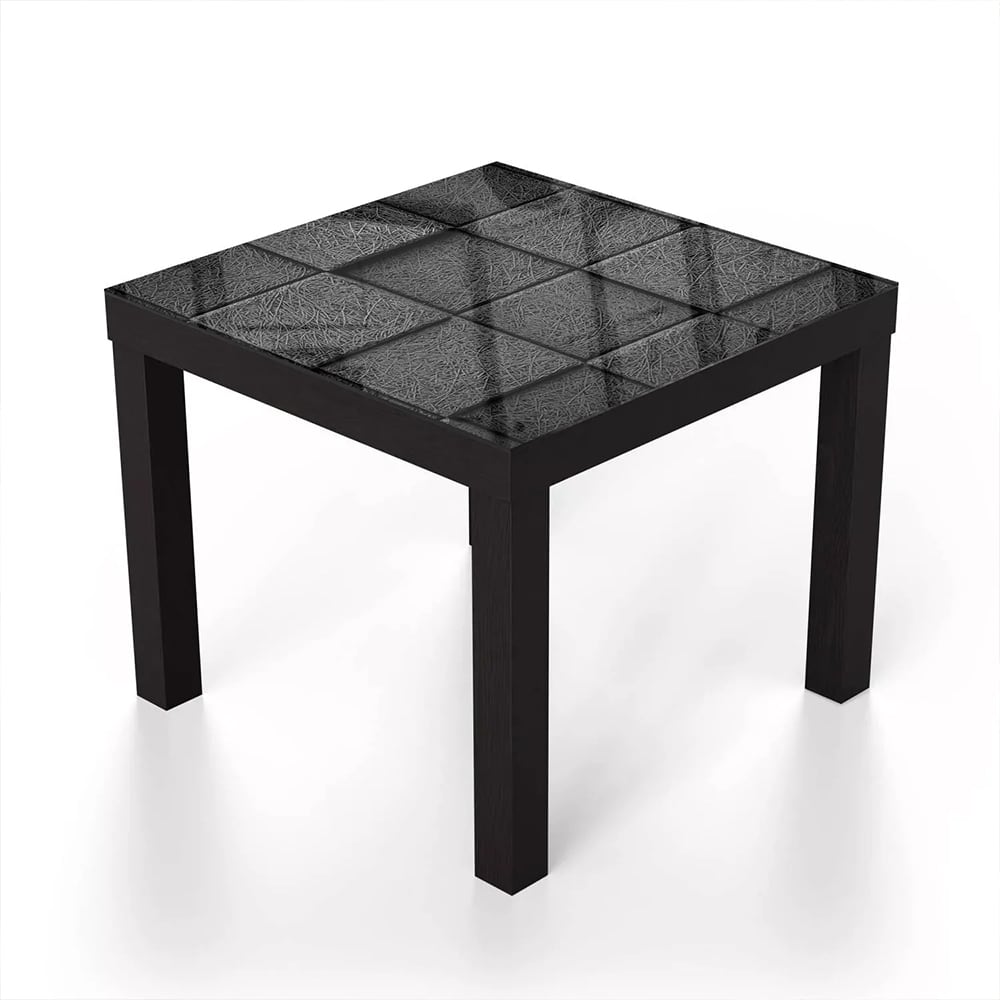 Salontafel 55x55 - Gehard Glas - Donkere Blokken