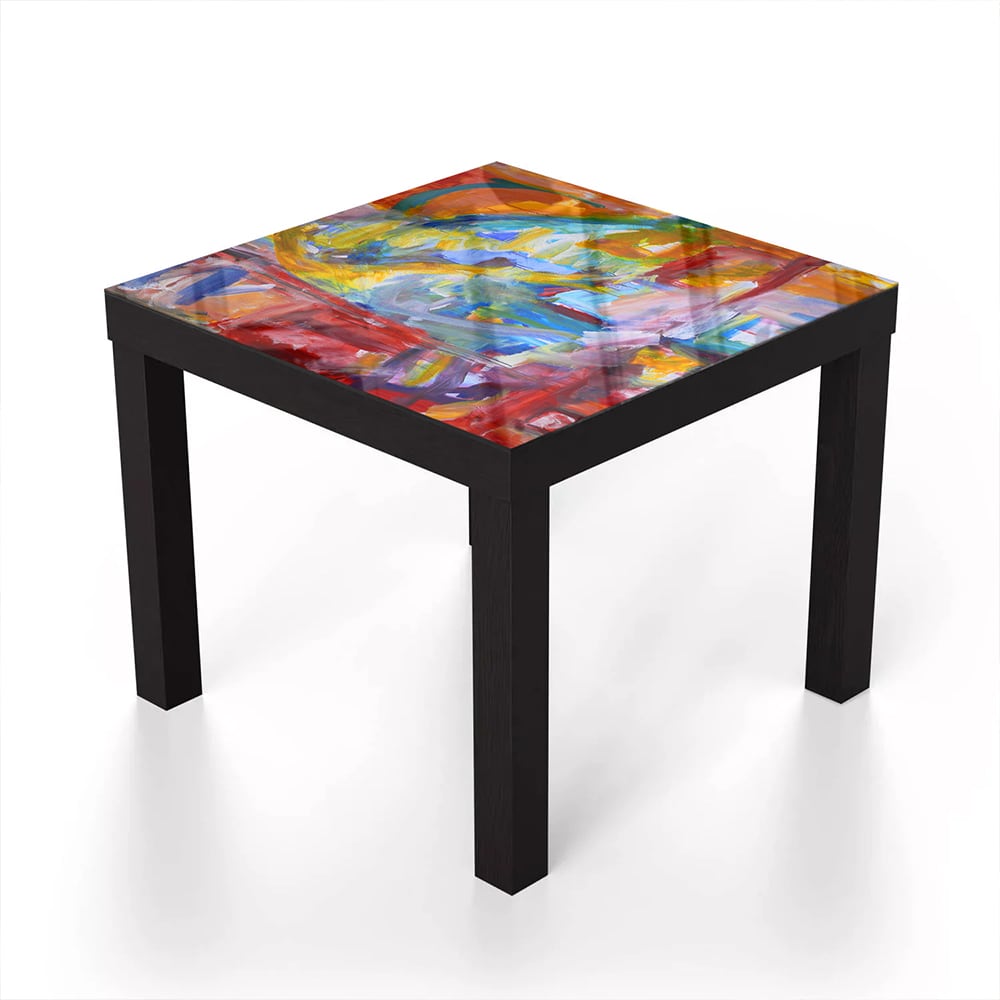 Salontafel 55x55 - Gehard Glas - Kleur Explosie