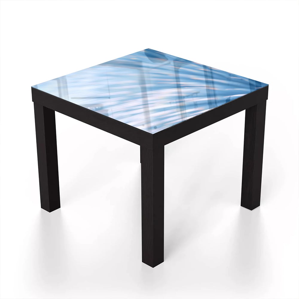 Salontafel 55x55 - Gehard Glas - Blauwe Punten