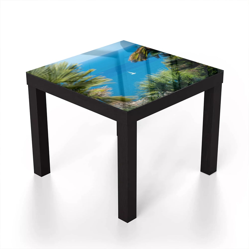 Salontafel 55x55 - Gehard Glas - Zeilboot op Zee