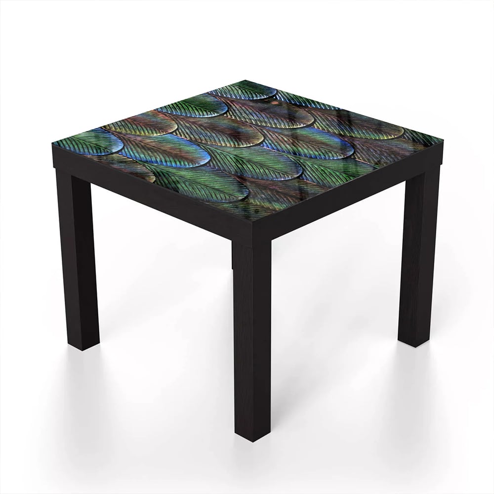 Salontafel 55x55 - Gehard Glas - Bladeren Textuur