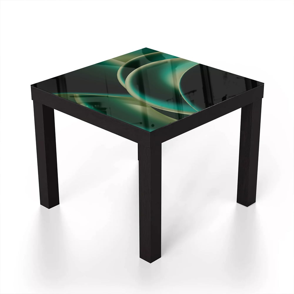 Salontafel 55x55 - Gehard Glas - Groene Rondingen