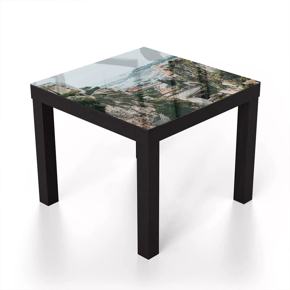 Salontafel 55x55 - Gehard Glas - Uitzicht op Monaco