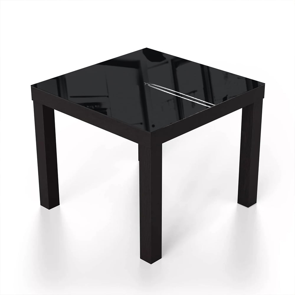 Salontafel 55x55 - Gehard Glas - Zwart-Wit Vliegtuig