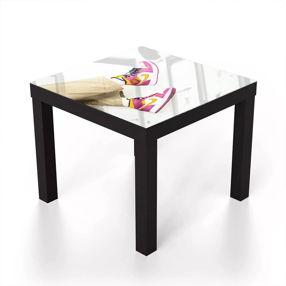 Salontafel 55x55 - Gehard Glas - Roze Jordans