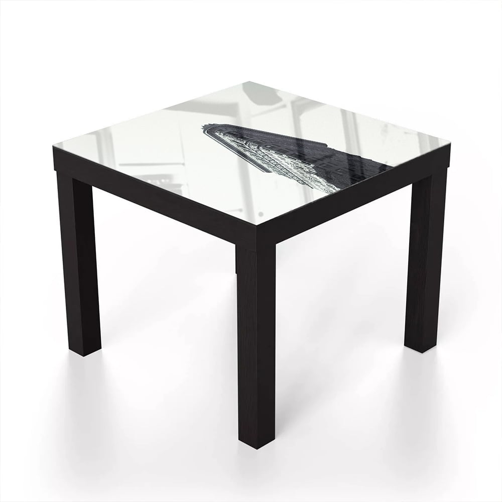 Salontafel 55x55 - Gehard Glas - Zwart-wit Gebouw