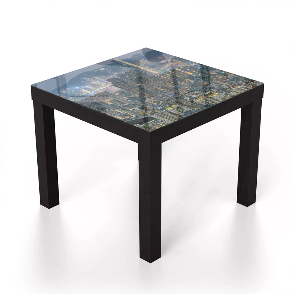 Salontafel 55x55 - Gehard Glas - Hong Kong in de Nacht