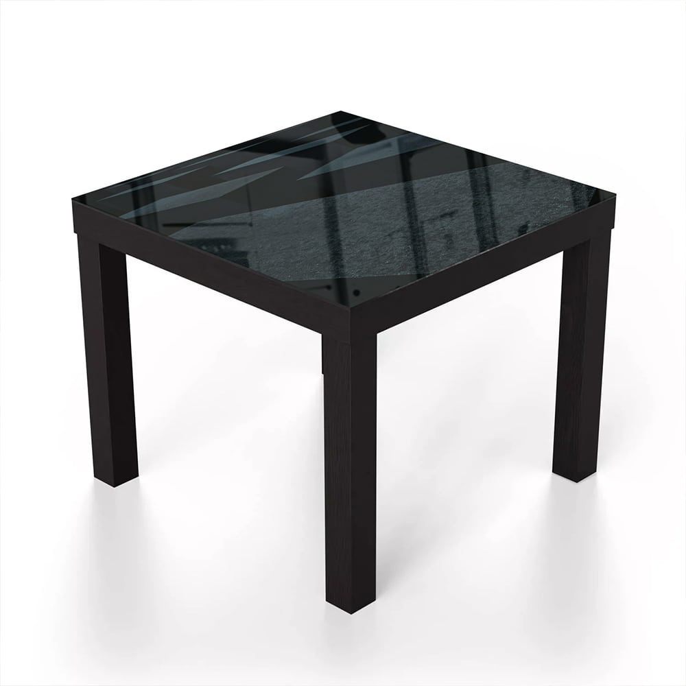 Salontafel 55x55 - Gehard Glas - Zwarte Stenen