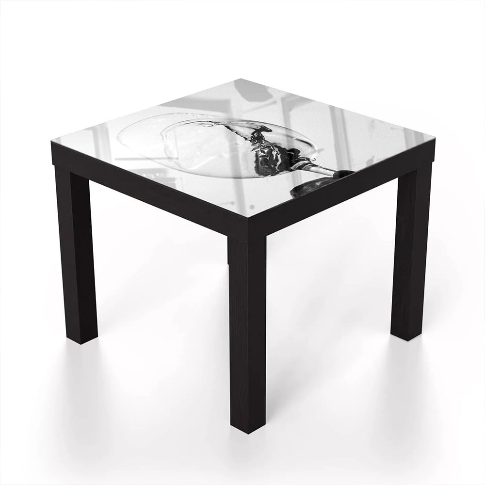 Salontafel 55x55 - Gehard Glas - Wijn in Zwart-Wit