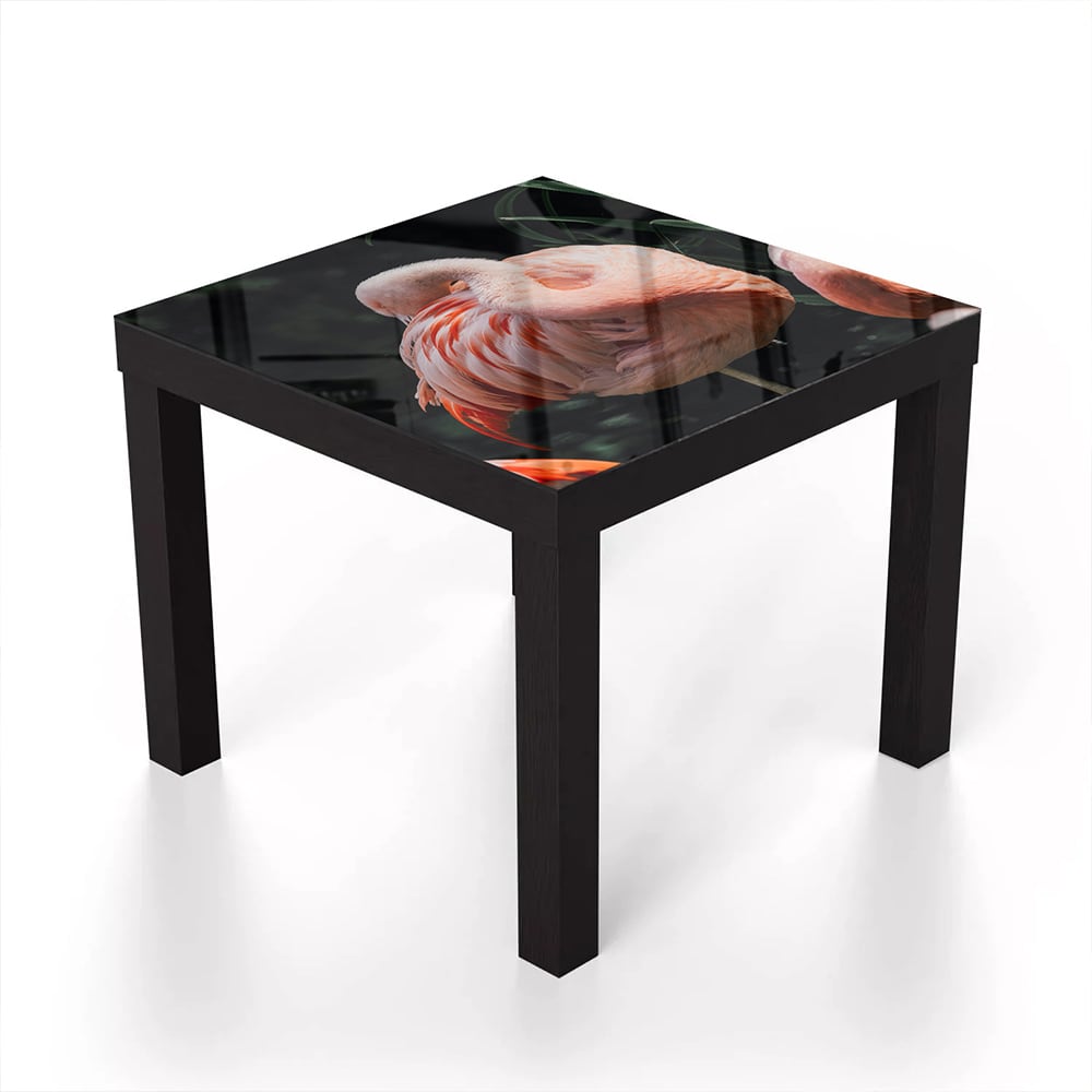 Salontafel 55x55 - Gehard Glas - Flamingo in de Natuur