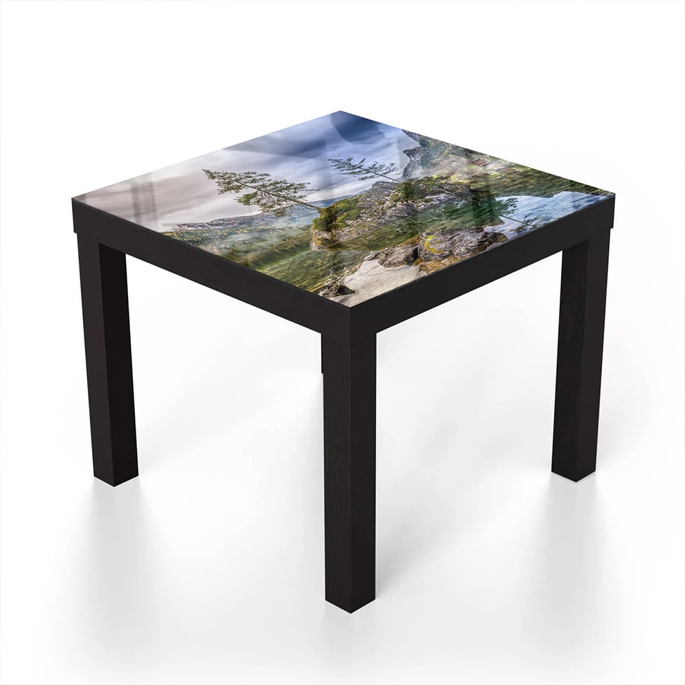 Salontafel 55x55 - Gehard Glas - Rots in Helder Meer