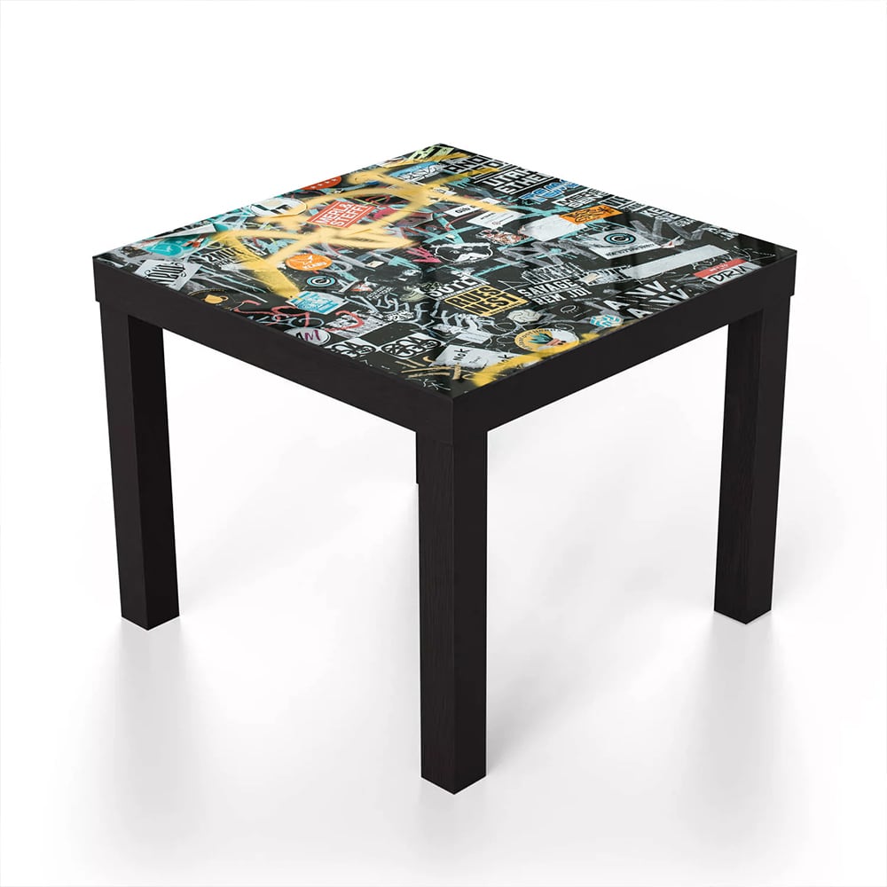 Salontafel 55x55 - Gehard Glas - Muur Veel Stickers