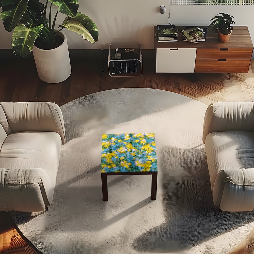 Salontafel 55x55 - Gehard Glas - Vrolijke Bloemen
