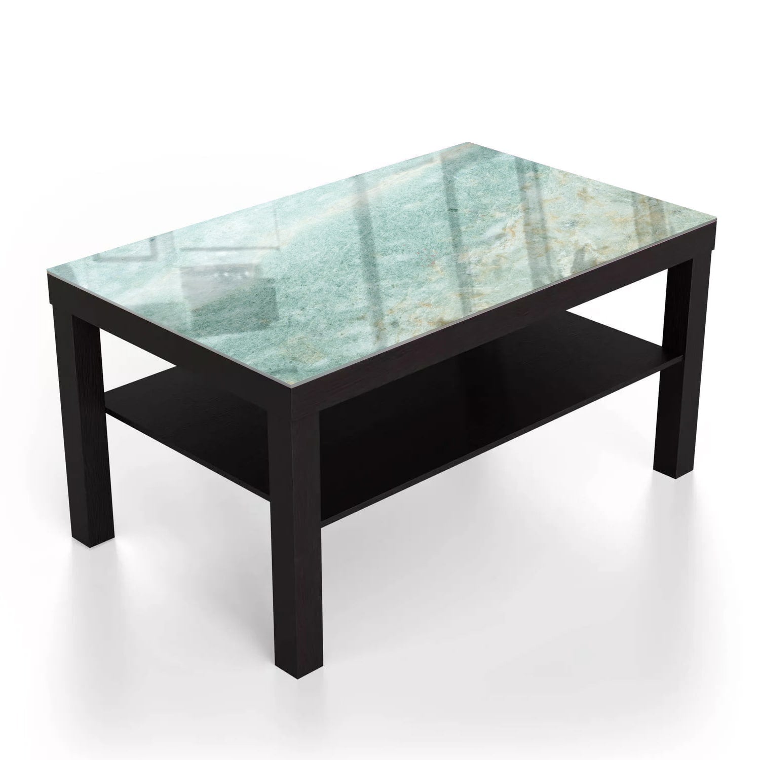 Salontafel 90x55 - Gehard Glas - Lichtgroen Marmer