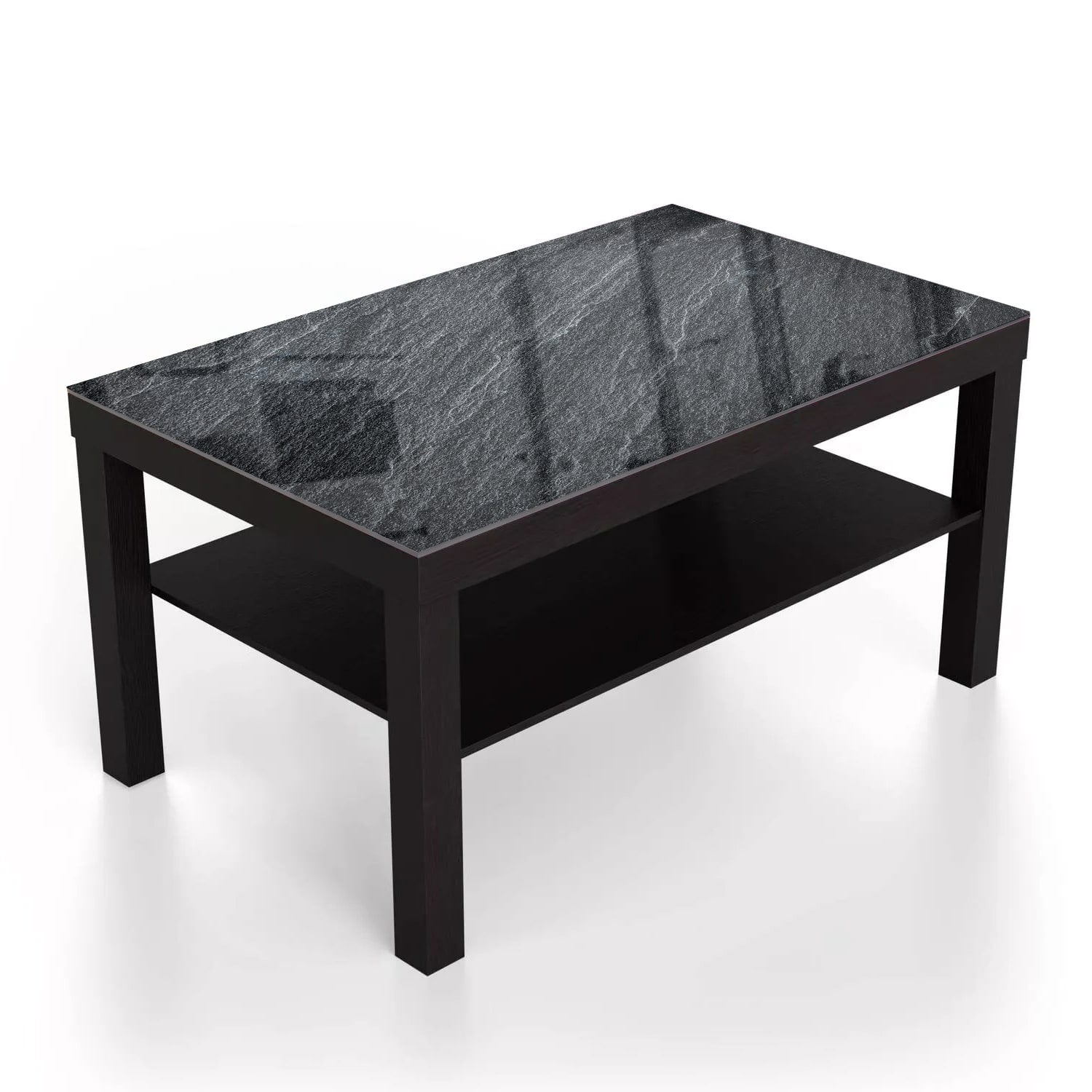 Salontafel 90x55 - Gehard Glas - Donker Grijs Leisteen