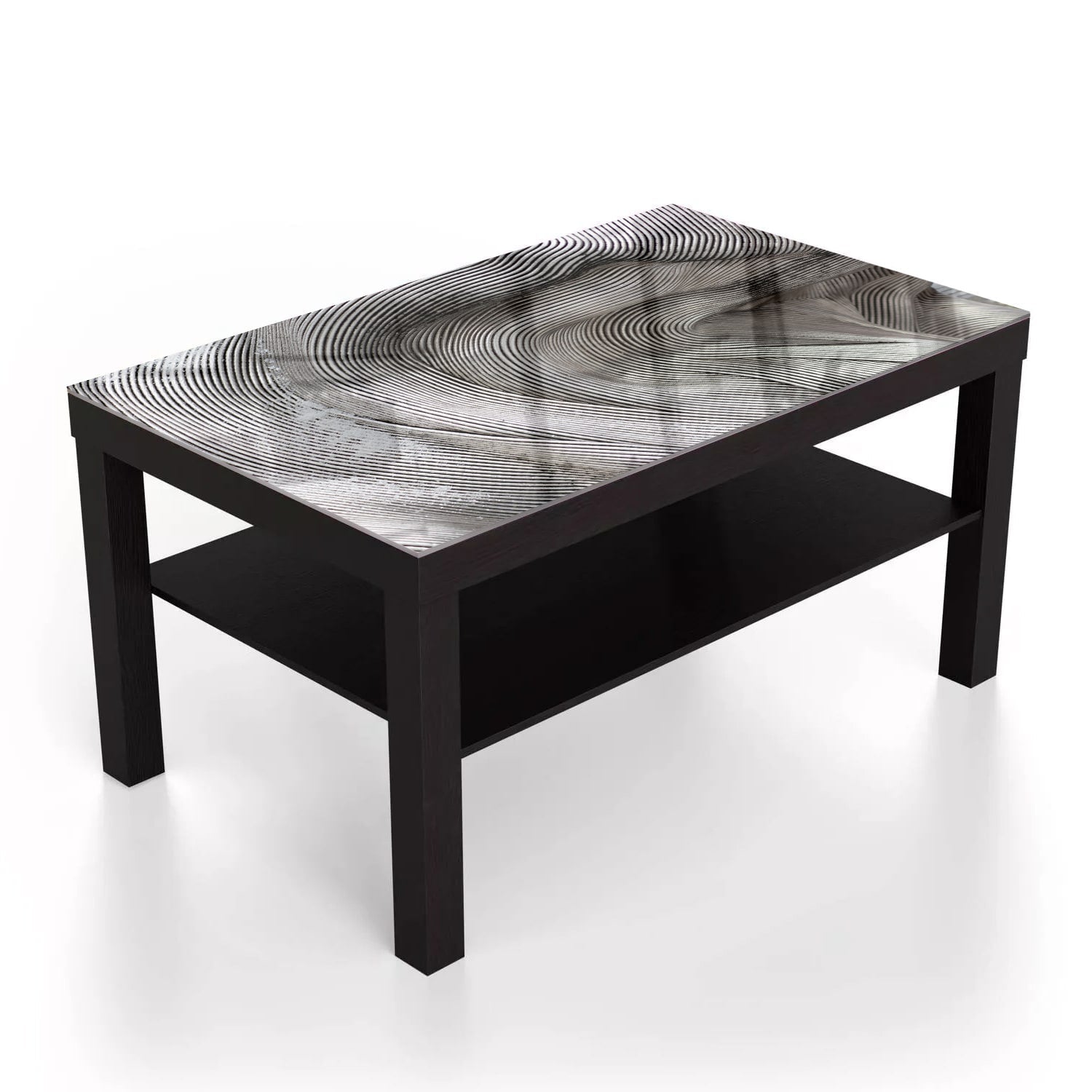 Salontafel 90x55 - Gehard Glas - Gebogen Ijzer