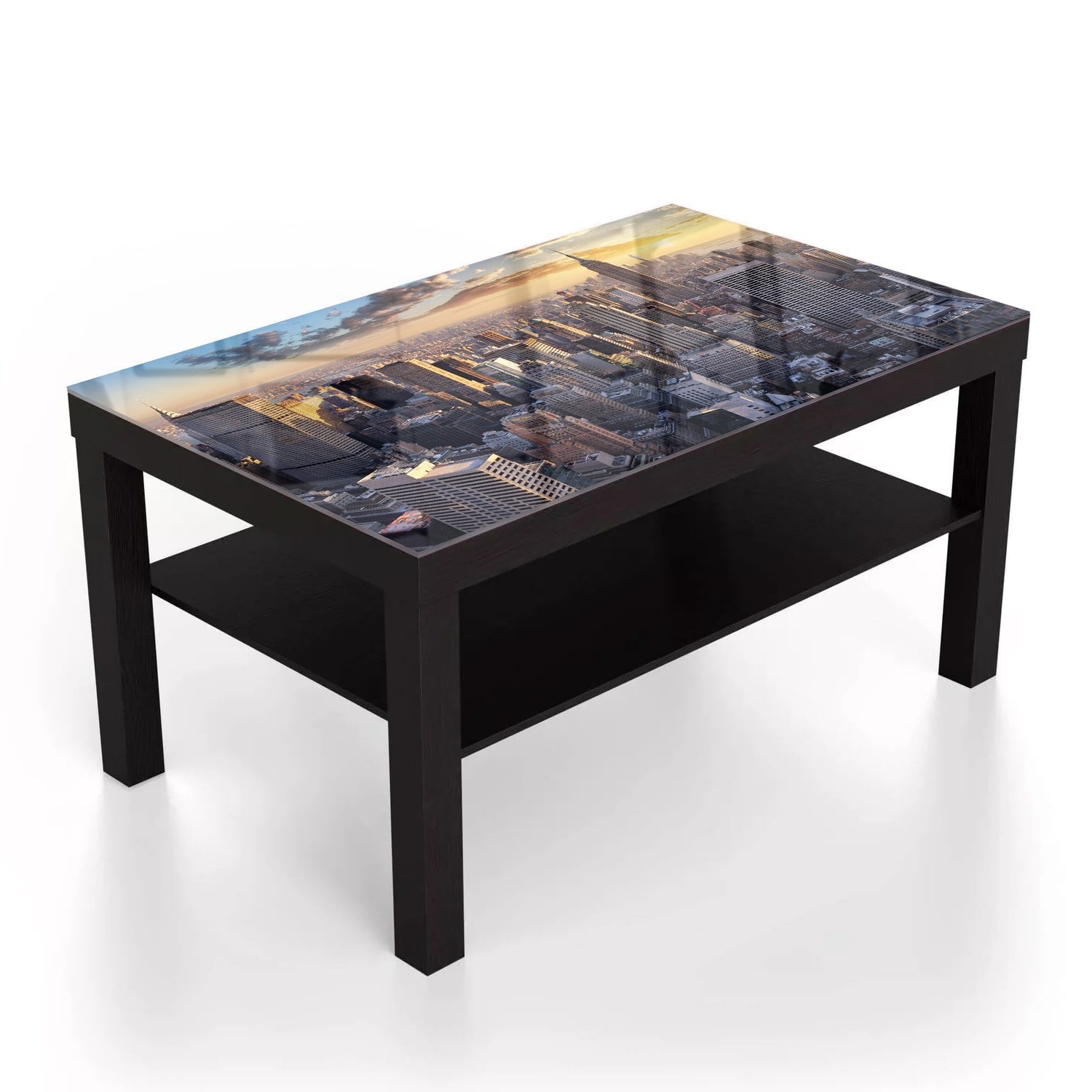 Salontafel 90x55 - Gehard Glas - Zonsondergang over New York City