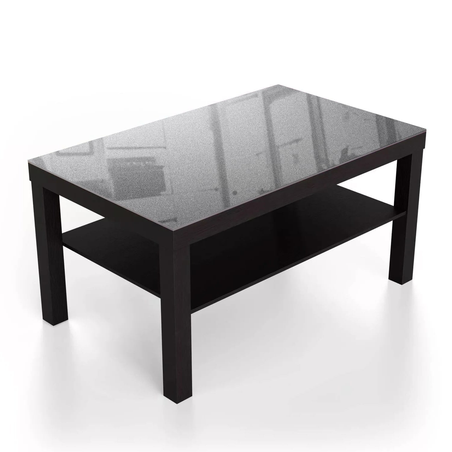 Salontafel 90x55 - Gehard Glas - Mat Zilver