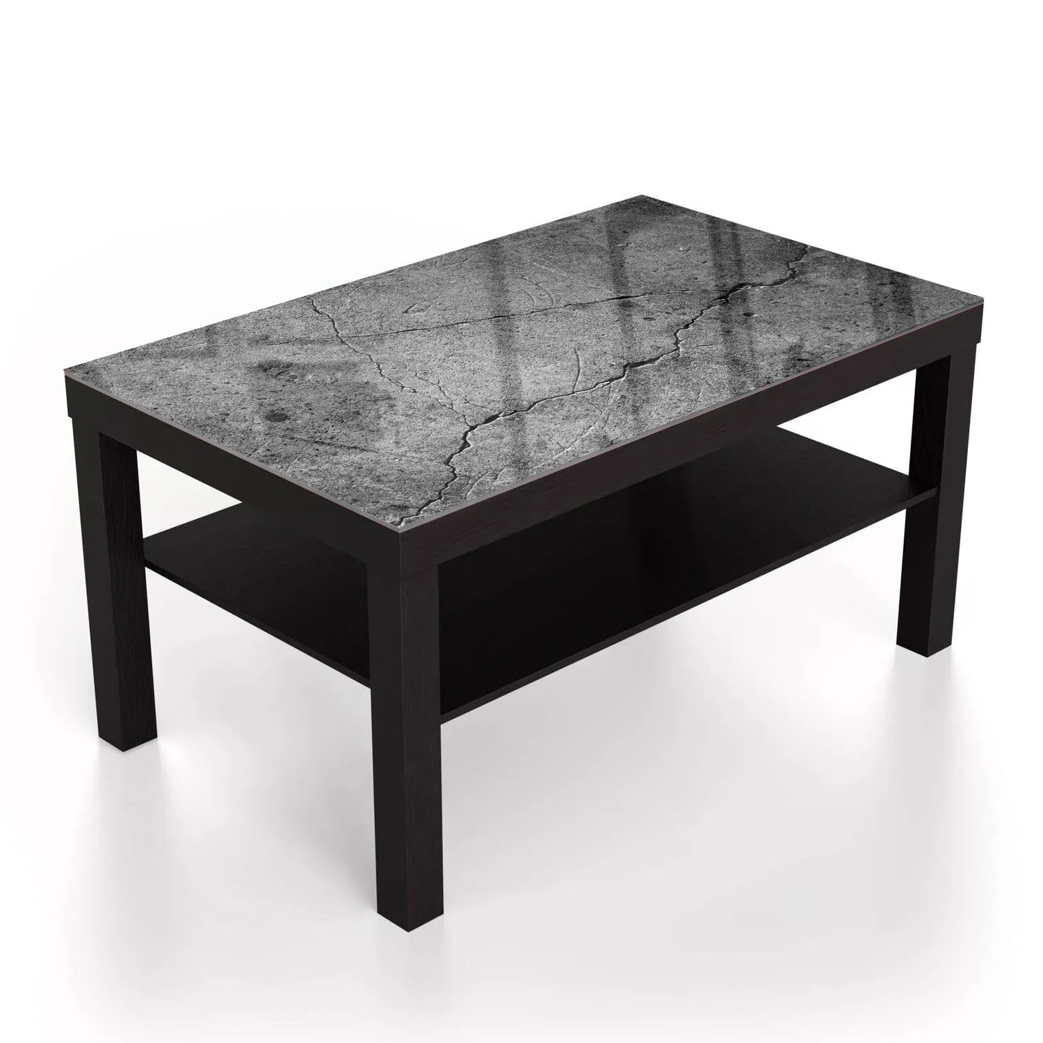 Salontafel 90x55 - Gehard Glas - Beton met Scheuren