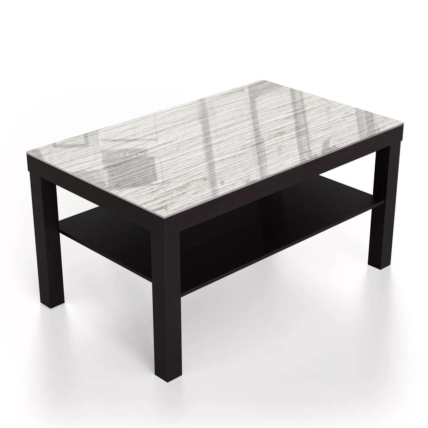 Salontafel 90x55 - Gehard Glas - Wit Katoen