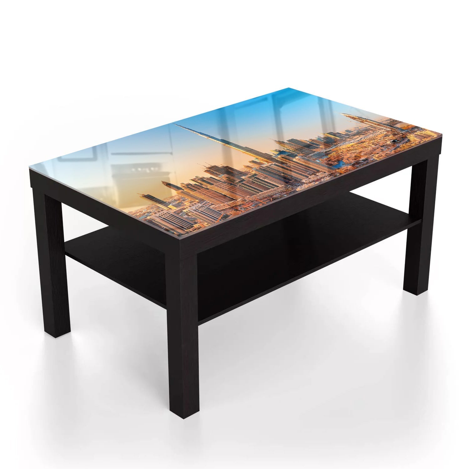 Salontafel 90x55 - Gehard Glas - Zonsondergang in Dubai