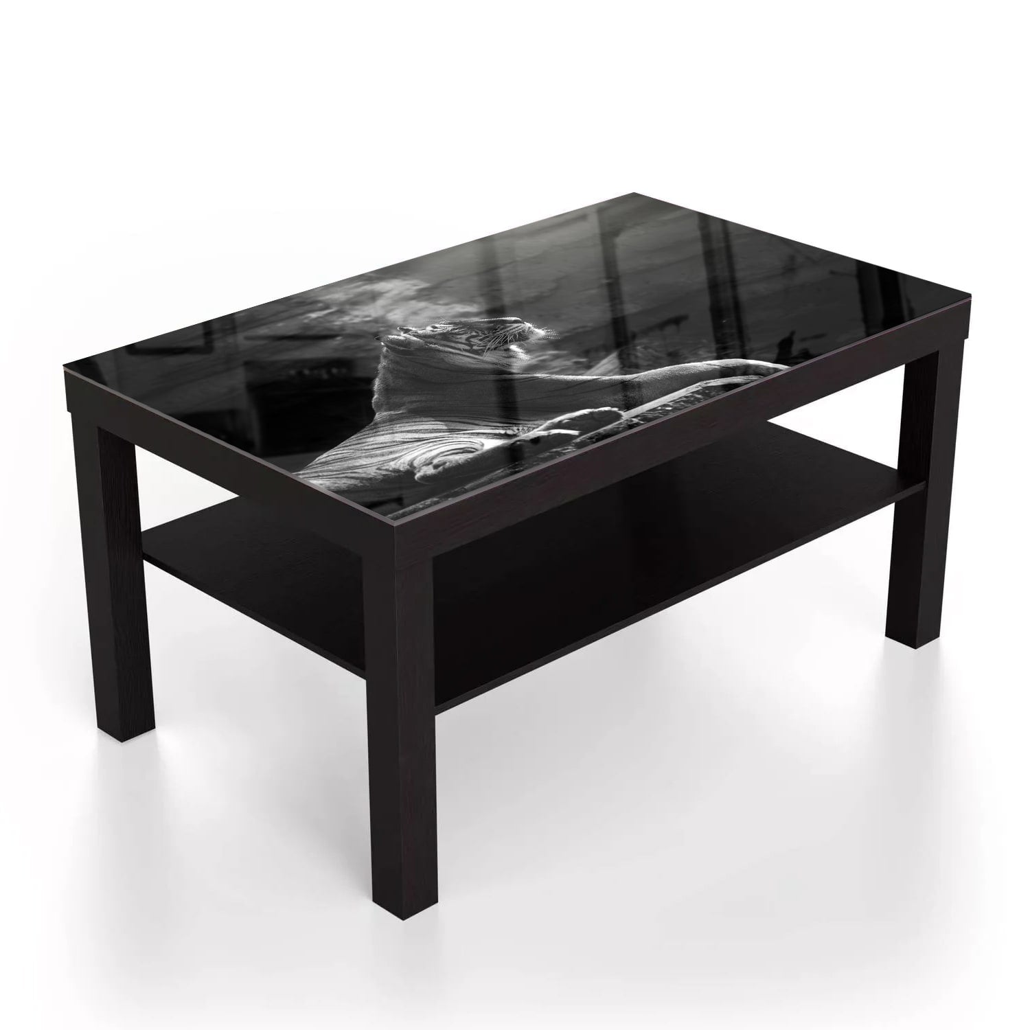 Salontafel 90x55 - Gehard Glas - Sumatraanse Tijger