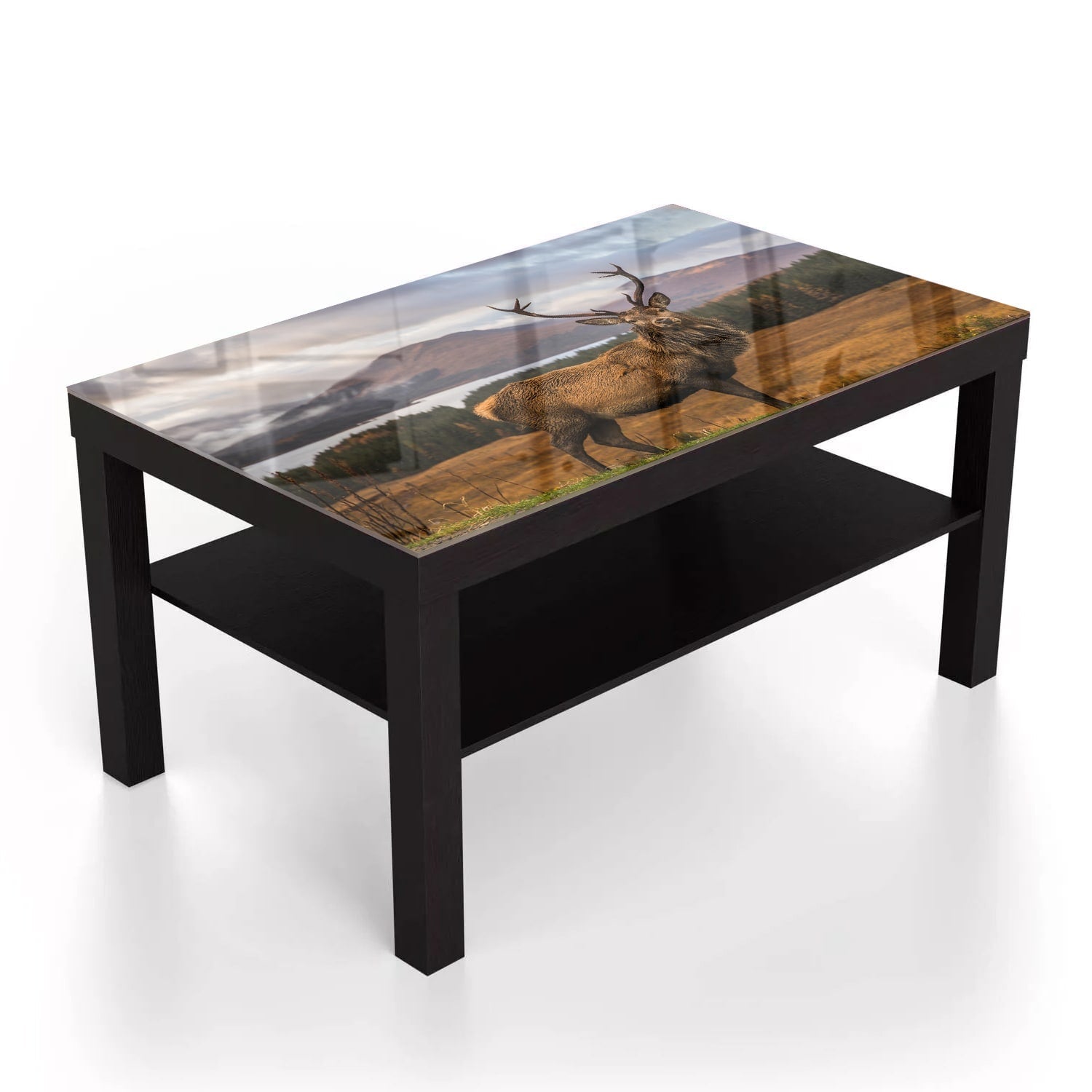 Salontafel 90x55 - Gehard Glas - Wild Schots Hert