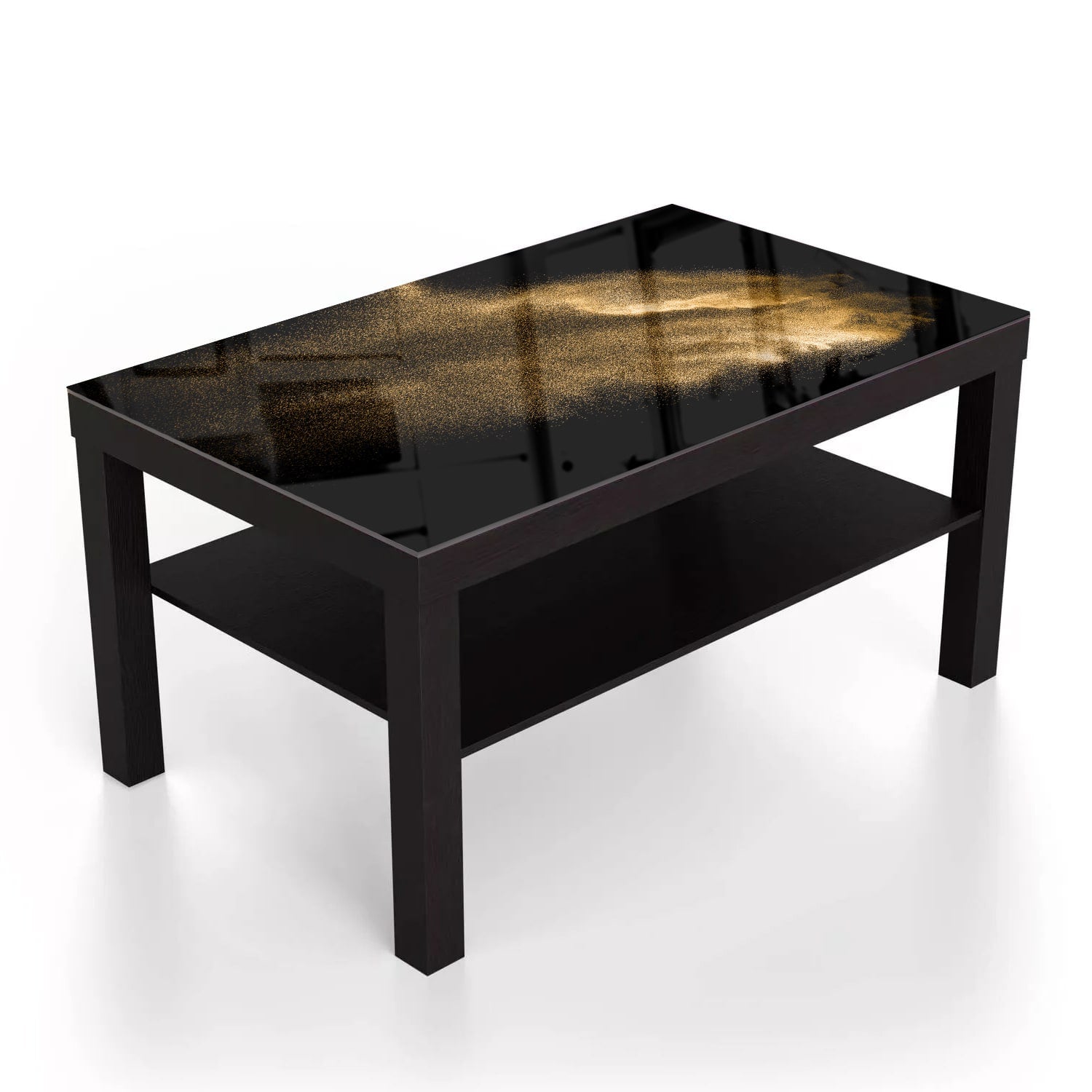 Salontafel 90x55 - Gehard Glas - Gouden Zandexplosie