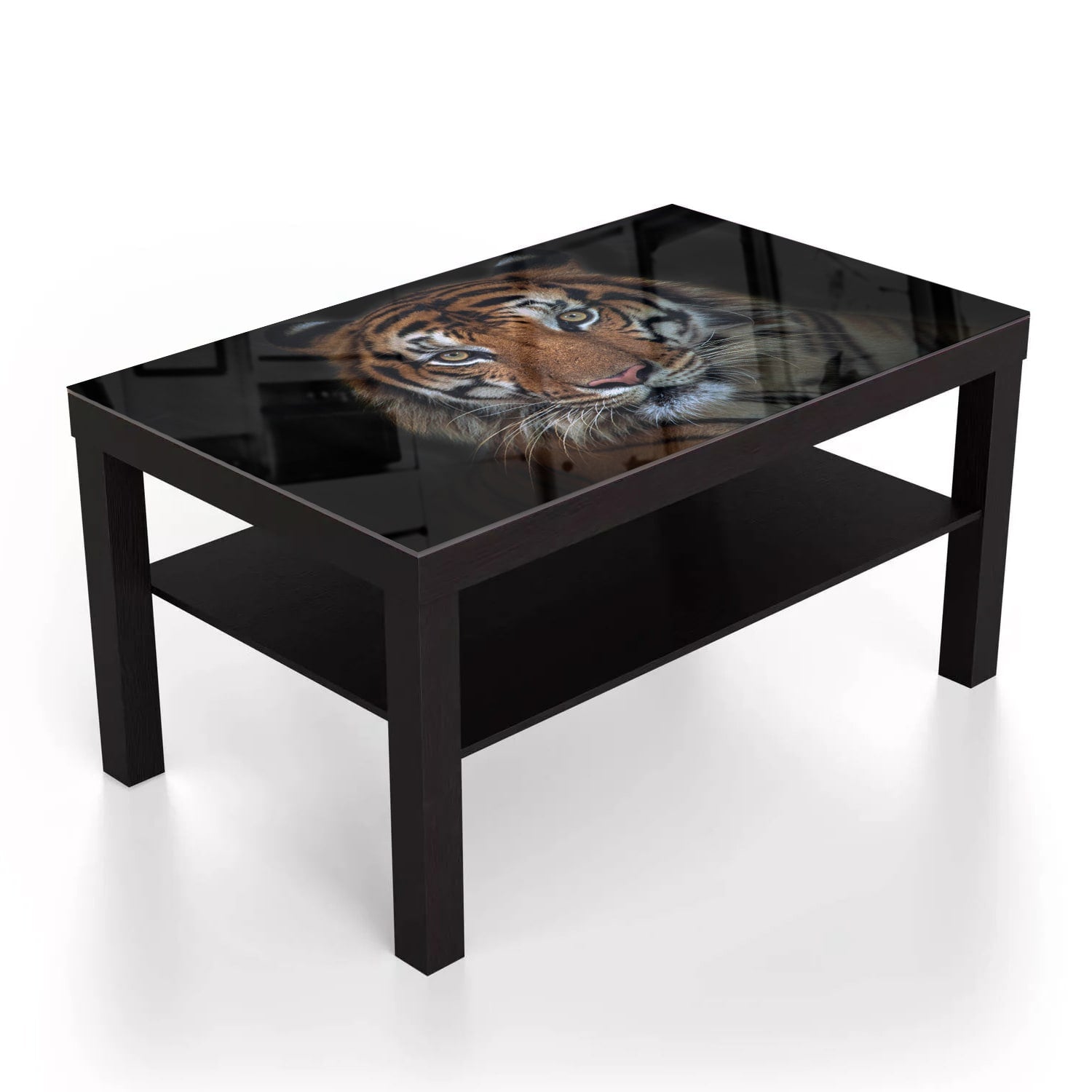 Salontafel 90x55 - Gehard Glas - Sumatraanse Boze Tijger