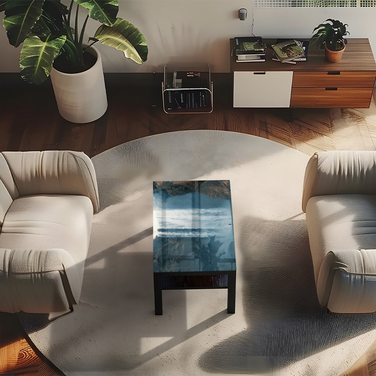 Salontafel 90x55 - Gehard Glas - Waterval bij Skogafoss