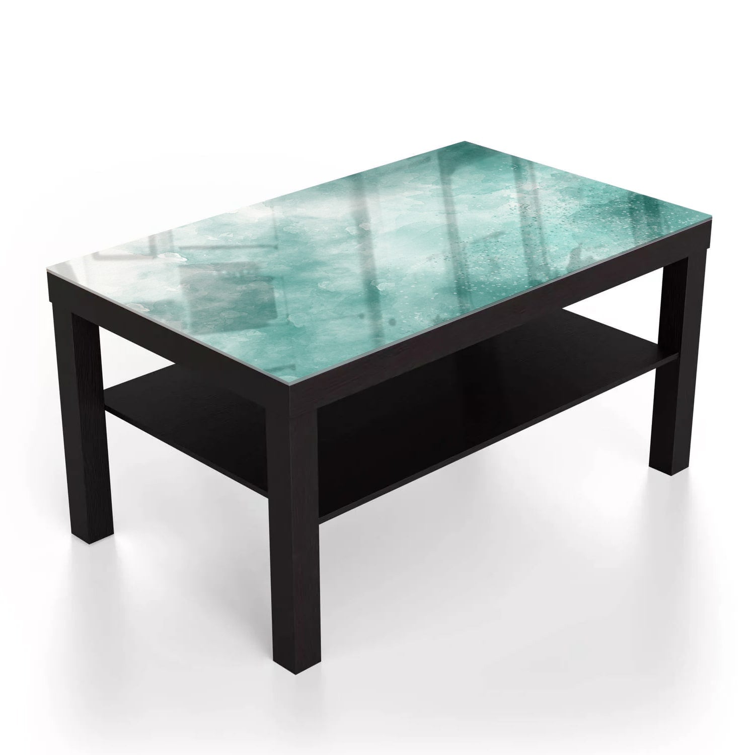 Salontafel 90x55 - Gehard Glas - Groene Waterverf