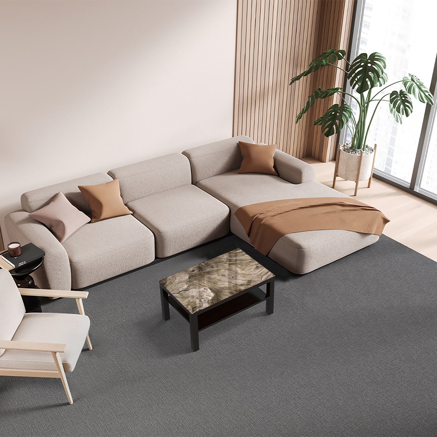 Salontafel 90x55 - Gehard Glas - Drijfhout