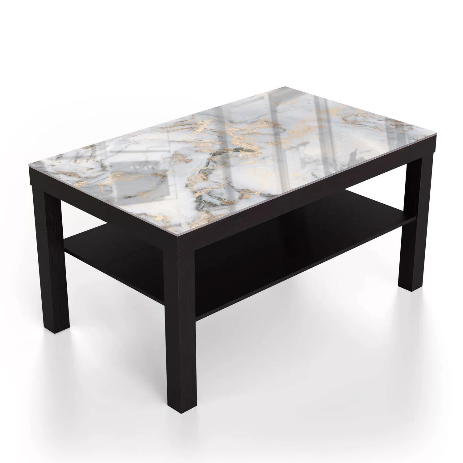 Salontafel 90x55 - Gehard Glas - Luxe Marmer