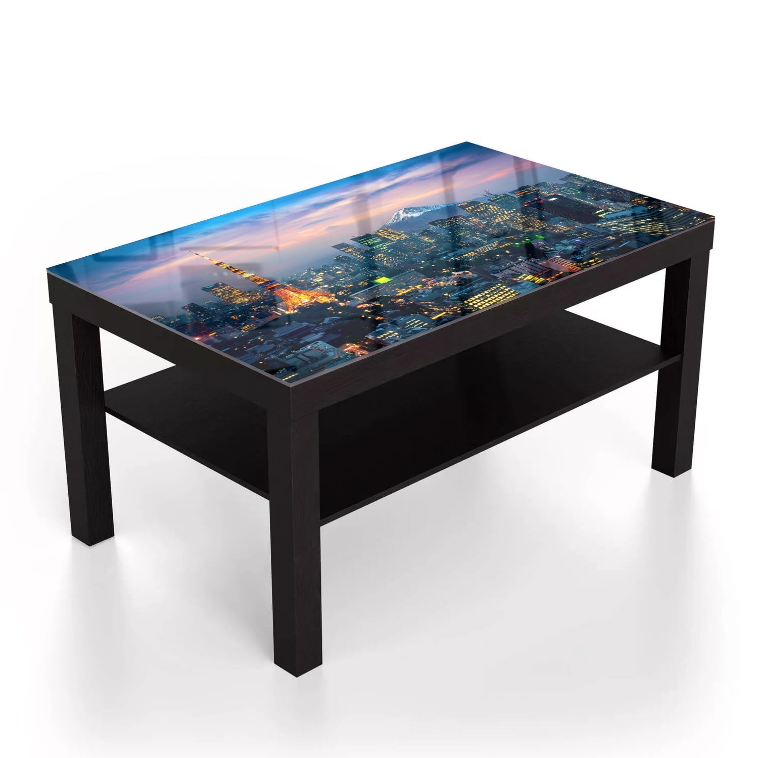 Salontafel 90x55 - Gehard Glas - Tokyo met de Fuji-berg