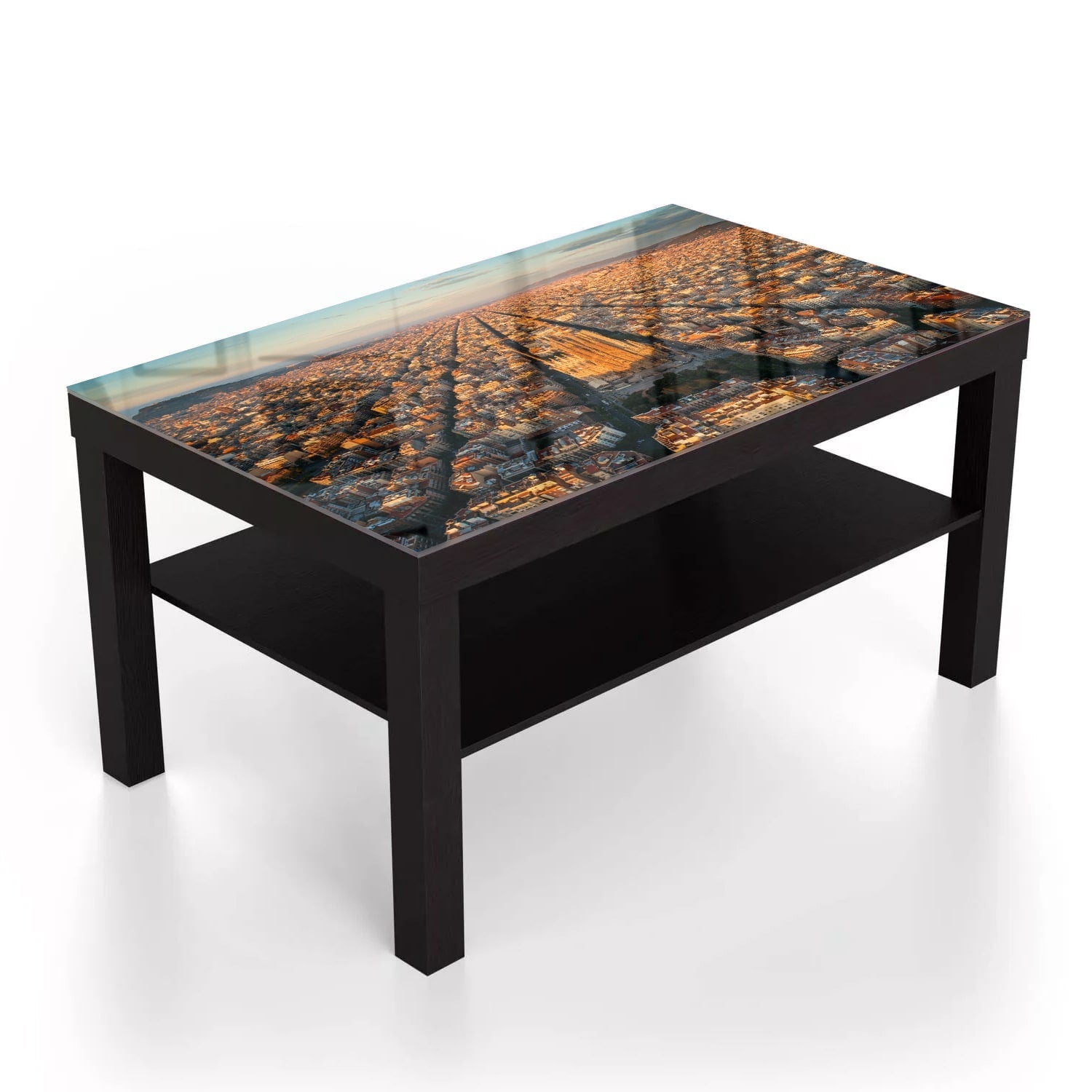 Salontafel 90x55 - Gehard Glas - Luchtfoto van Sagrada Familia