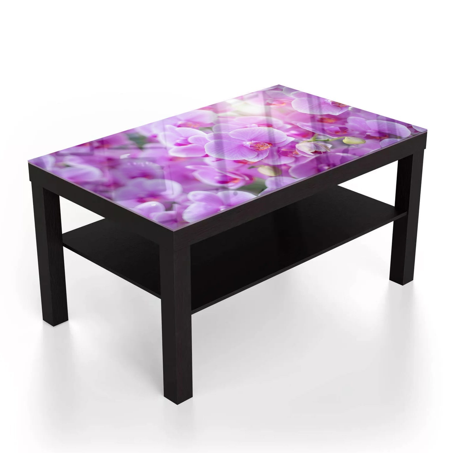 Salontafel 90x55 - Gehard Glas - Stralende Orchideeën