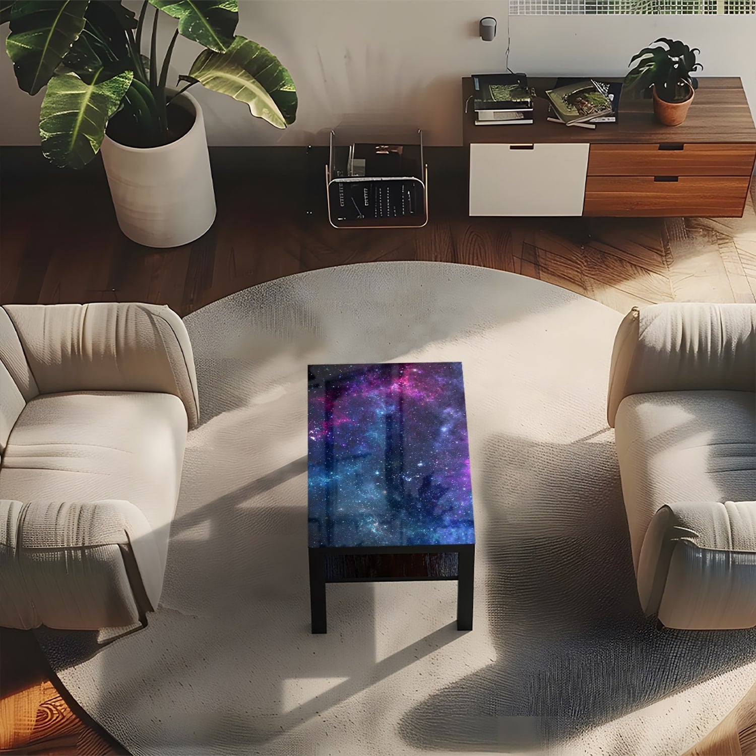 Salontafel 90x55 - Gehard Glas - Dieptes van de Ruimte