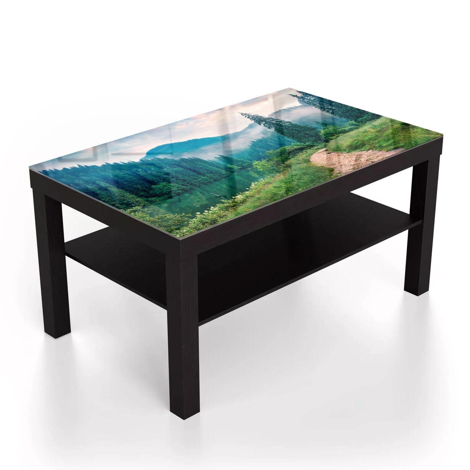 Salontafel 90x55 - Gehard Glas - Mistig Lacu Rosu Meer