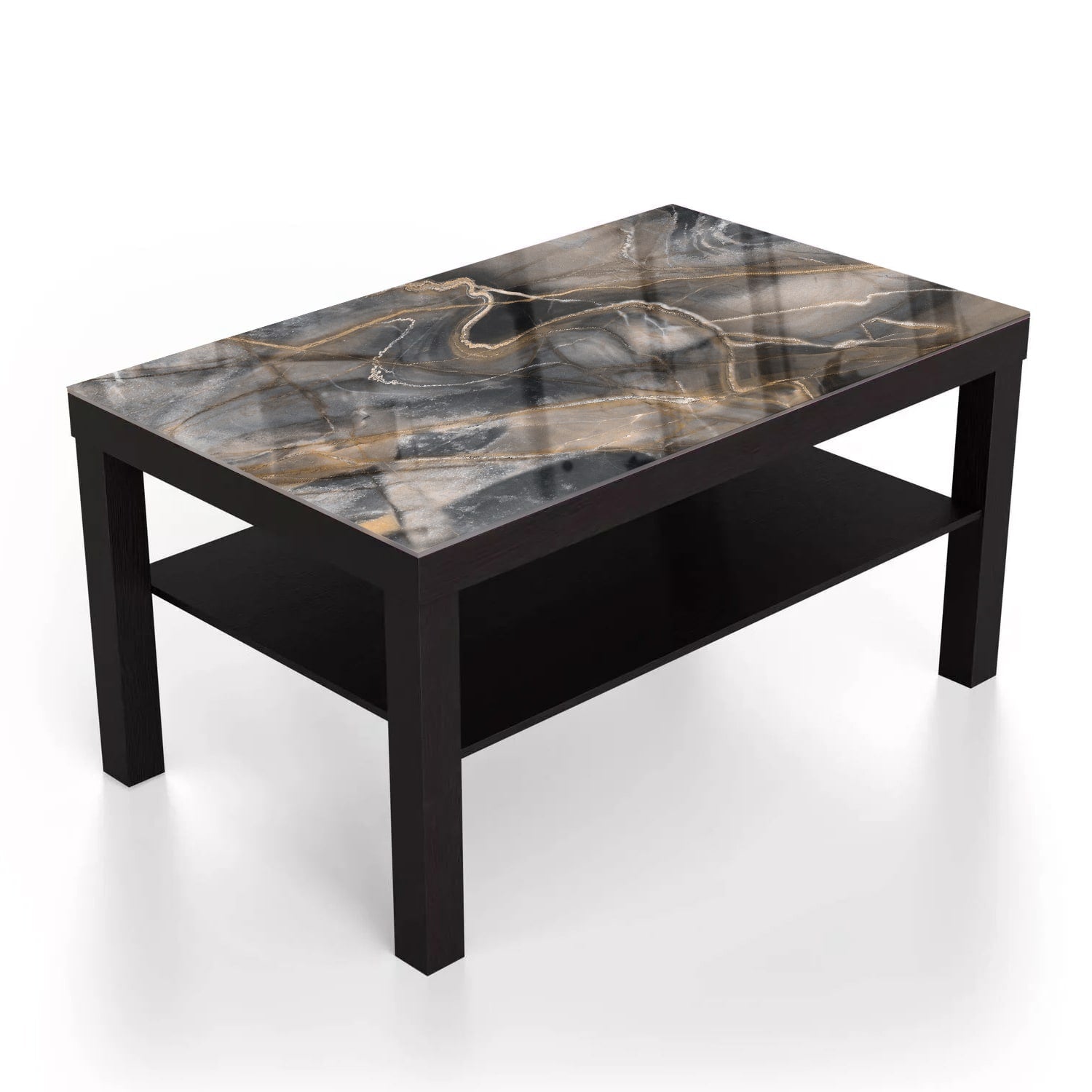 Salontafel 90x55 - Gehard Glas - Antiek Marmer