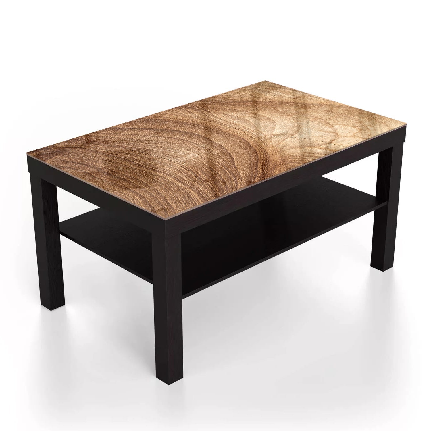 Salontafel 90x55 - Gehard Glas - Hout Textuur