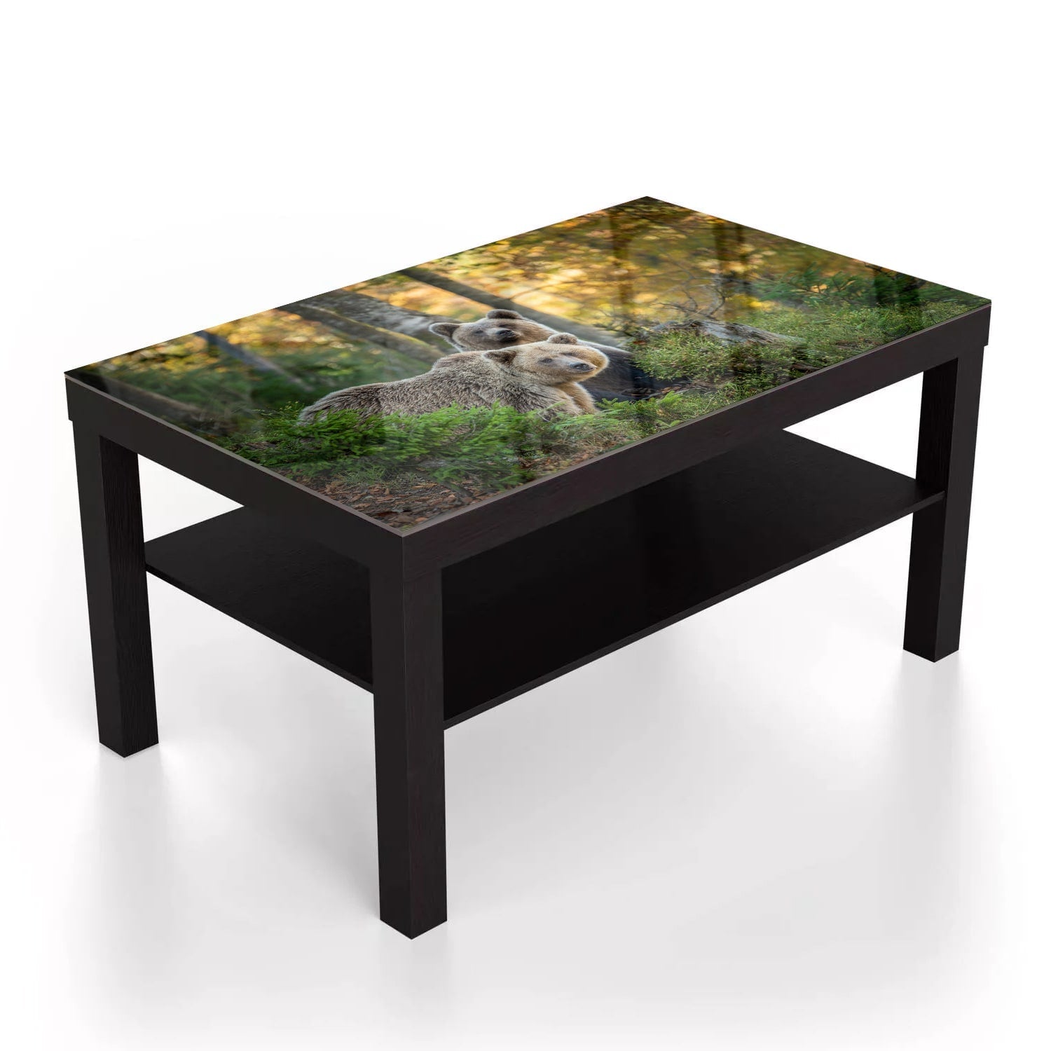 Salontafel 90x55 - Gehard Glas - Bruine Beren